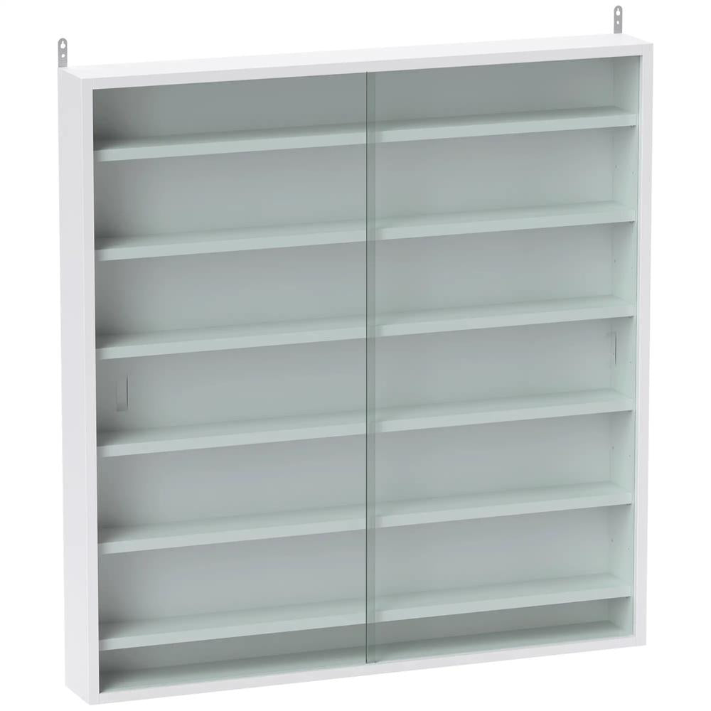 HOMCOM Six Shelf Display Cabinet, with Glass Doors Additional View 23