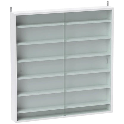 HOMCOM Six Shelf Display Cabinet, with Glass Doors Additional View 23