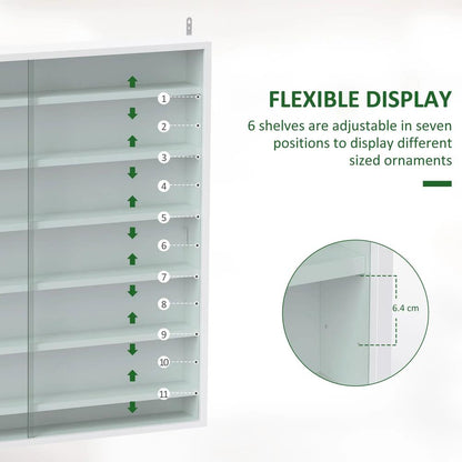HOMCOM Six Shelf Display Cabinet, with Glass Doors Additional View 26