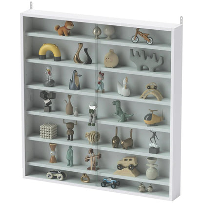 HOMCOM Six Shelf Display Cabinet, with Glass Doors Additional View 32