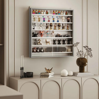 HOMCOM Six Shelf Display Cabinet, with Glass Doors Additional View 34