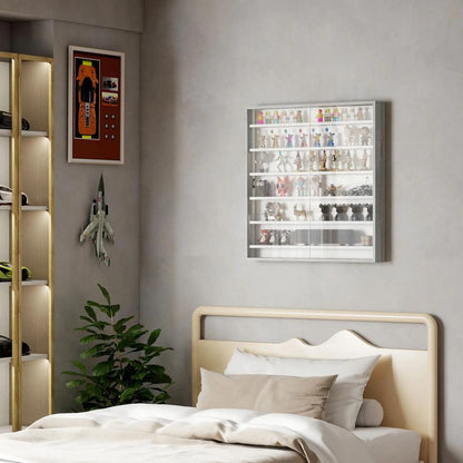 HOMCOM Six Shelf Display Cabinet, with Glass Doors Additional View 40