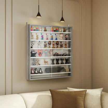 HOMCOM Six Shelf Display Cabinet, with Glass Doors Additional View 42