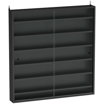 HOMCOM Six Shelf Display Cabinet, with Glass Doors Additional View 44
