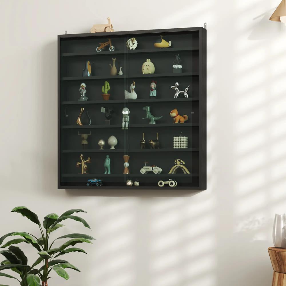 HOMCOM Six Shelf Display Cabinet, with Glass Doors Additional View 52