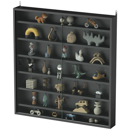 HOMCOM Six Shelf Display Cabinet, with Glass Doors Additional View 54