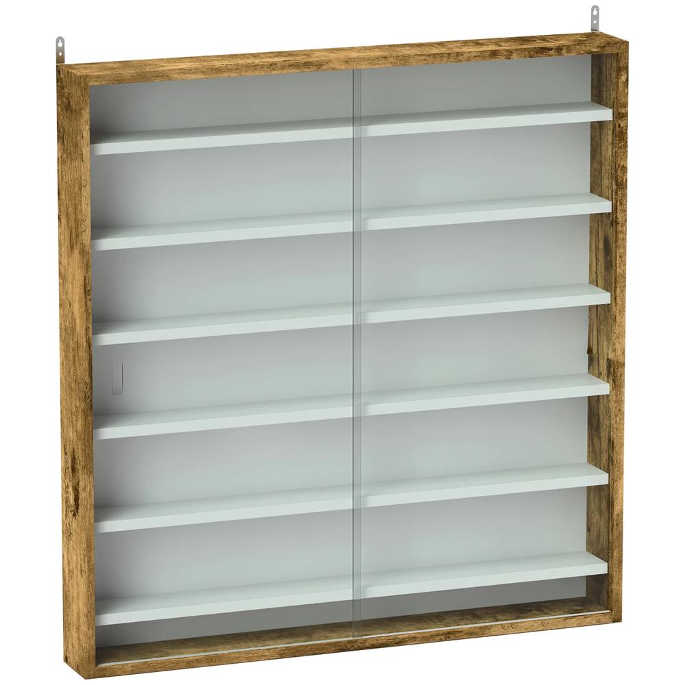 HOMCOM Six Shelf Display Cabinet, with Glass Doors Additional View 55