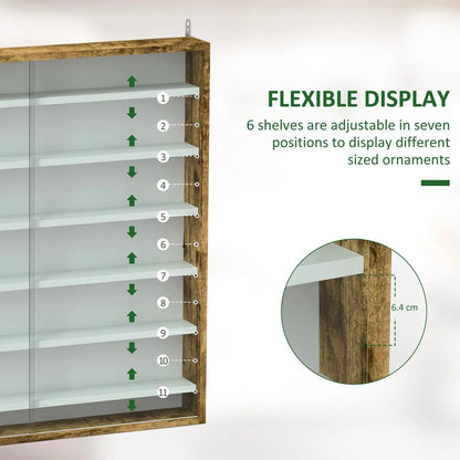 HOMCOM Six Shelf Display Cabinet, with Glass Doors Additional View 58