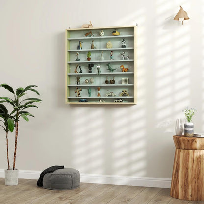 HOMCOM Six Shelf Display Cabinet, with Glass Doors Additional View 61