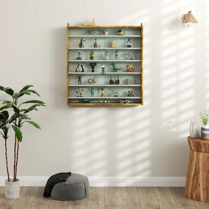 HOMCOM Six Shelf Display Cabinet, with Glass Doors Additional View 63