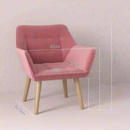 HOMCOM Accent Chair, Arm Chair with Wide Arms, Slanted Back, Thick Padding and Rubber Wooden Legs for Living Room Additional View 14