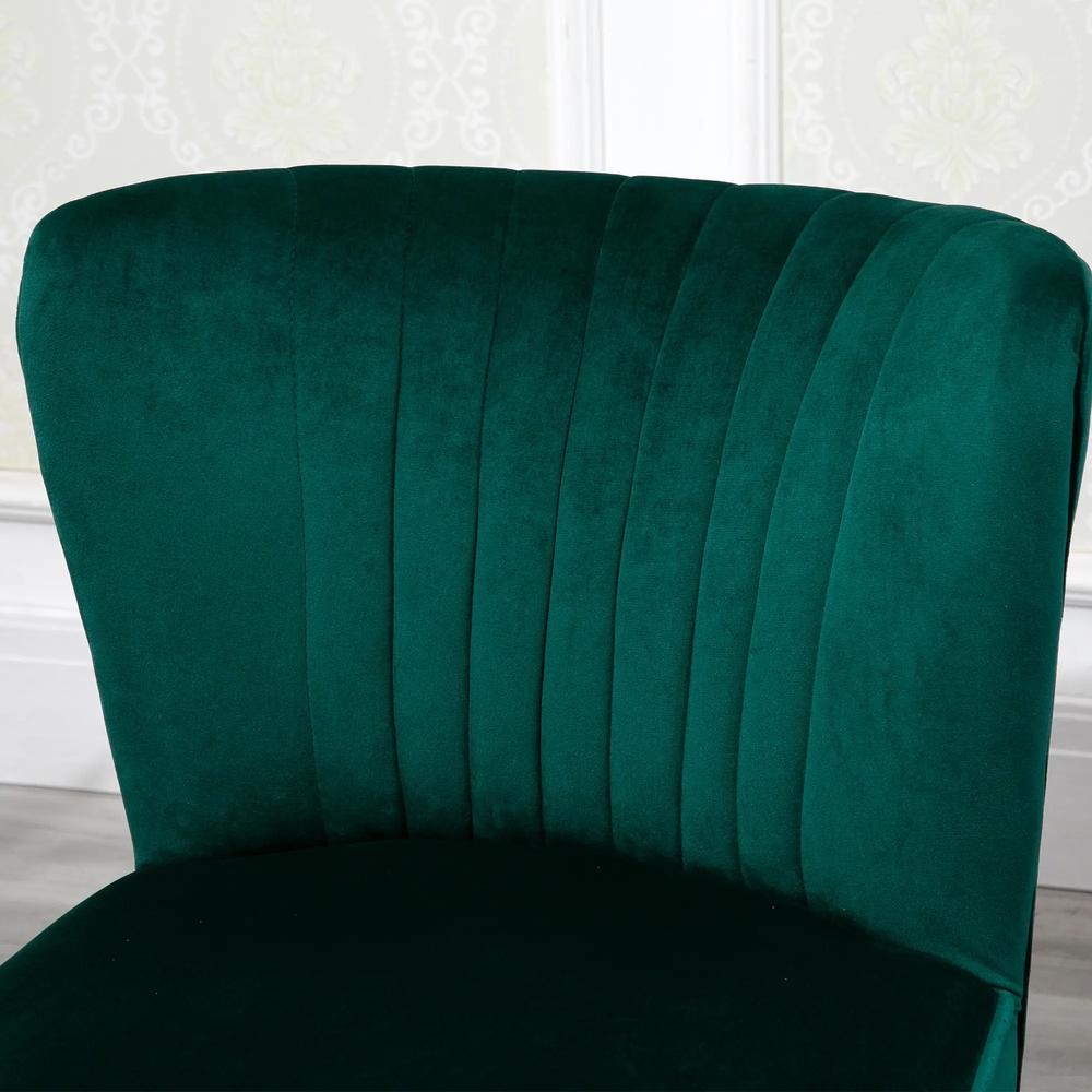 HOMCOM Modern Accent Chair, Fabric Living Room Chair with Rubber Wood Legs and Thick Padding Additional View 29