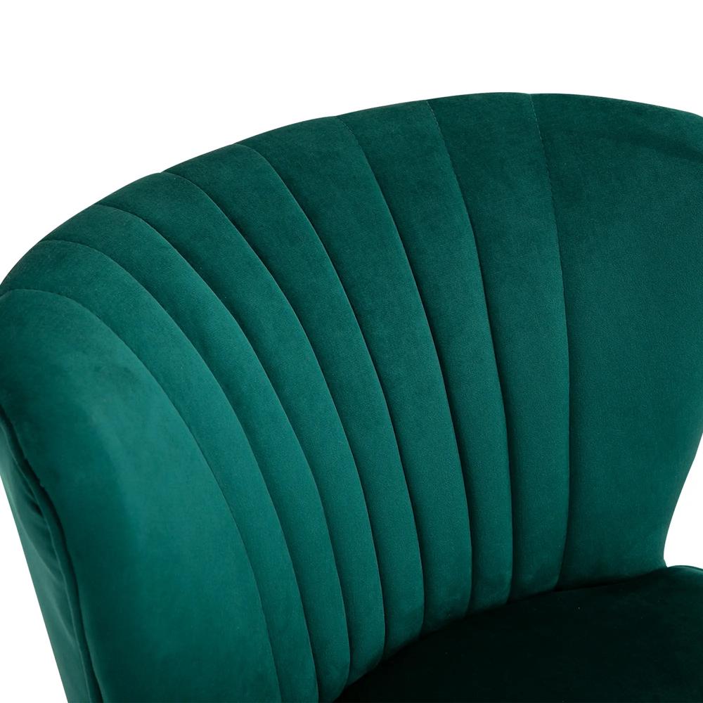 HOMCOM Modern Accent Chair, Fabric Living Room Chair with Rubber Wood Legs and Thick Padding Additional View 30
