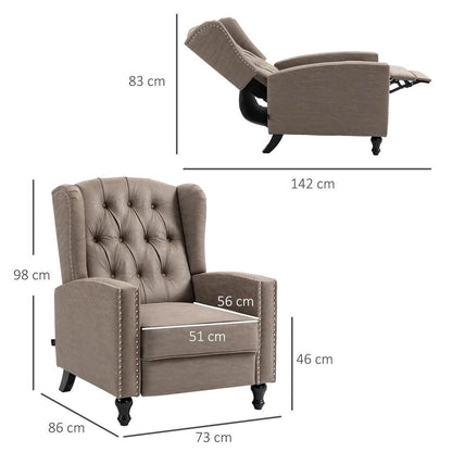 HOMCOM Chesterfield-Style Reclining Armchair Additional View 14