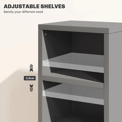 HOMCOM Set of 2 CD Media Display Shelf Unit Tower Rack with Adjustable Shelves Additional View 17