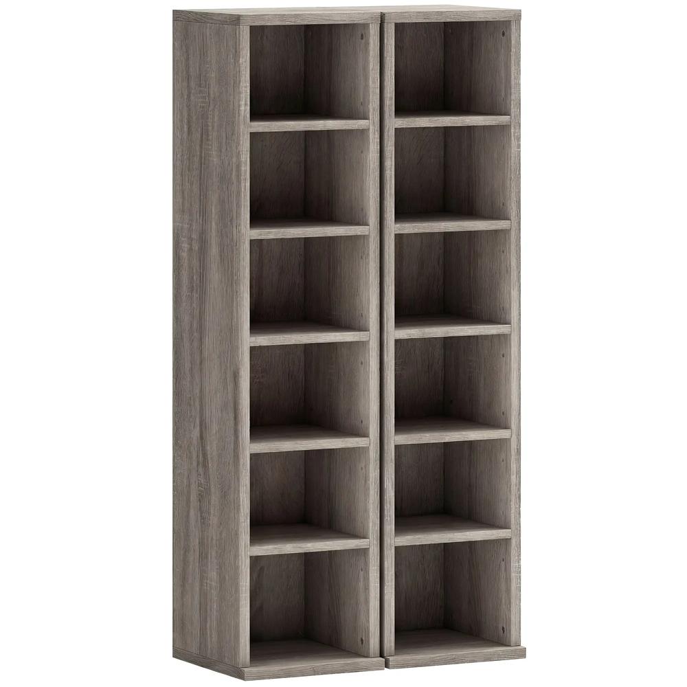 HOMCOM Set of 2 CD Media Display Shelf Unit Tower Rack with Adjustable Shelves Additional View 23