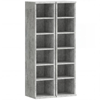 HOMCOM Set of 2 CD Media Display Shelf Unit Tower Rack with Adjustable Shelves Additional View 56