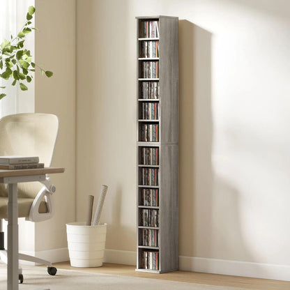 HOMCOM Set of 2 CD Media Display Shelf Unit Tower Rack with Adjustable Shelves Additional View 32