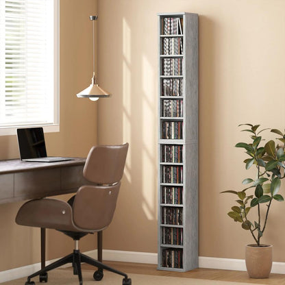 HOMCOM Set of 2 CD Media Display Shelf Unit Tower Rack with Adjustable Shelves Additional View 35