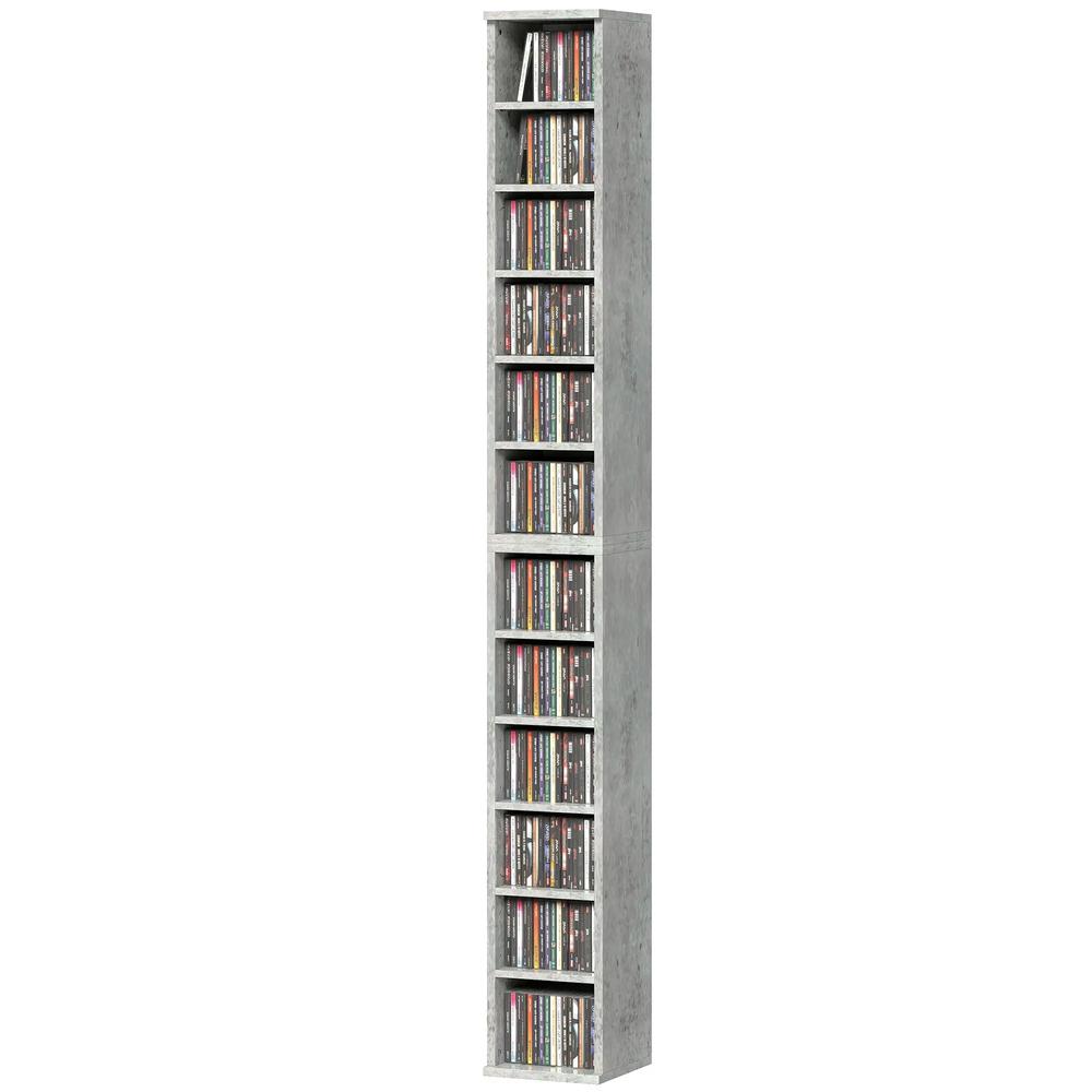 HOMCOM Set of 2 CD Media Display Shelf Unit Tower Rack with Adjustable Shelves Additional View 44