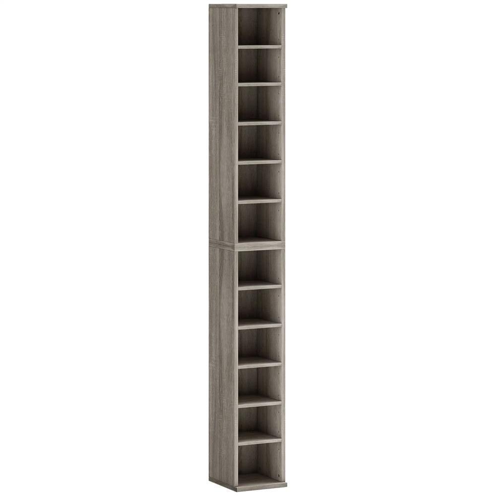HOMCOM Set of 2 CD Media Display Shelf Unit Tower Rack with Adjustable Shelves Additional View 67