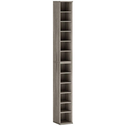 HOMCOM Set of 2 CD Media Display Shelf Unit Tower Rack with Adjustable Shelves Additional View 67