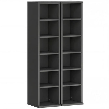 HOMCOM Set of 2 CD Media Display Shelf Unit Tower Rack with Adjustable Shelves Additional View 100