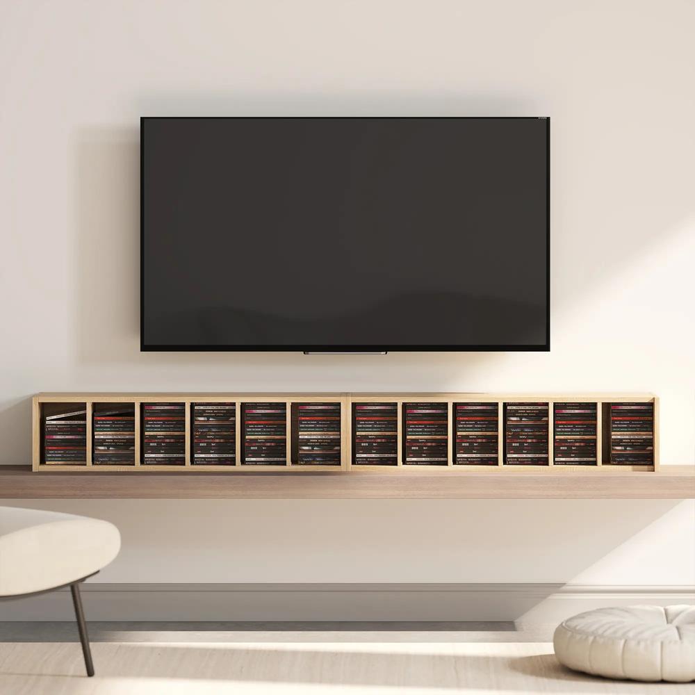 HOMCOM Set of 2 CD Media Display Shelf Unit Tower Rack with Adjustable Shelves Additional View 53