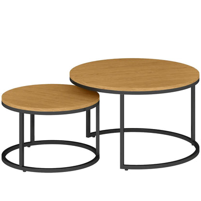 HOMCOM Set of Two Wood-Effect Stacking Tables Additional View 12