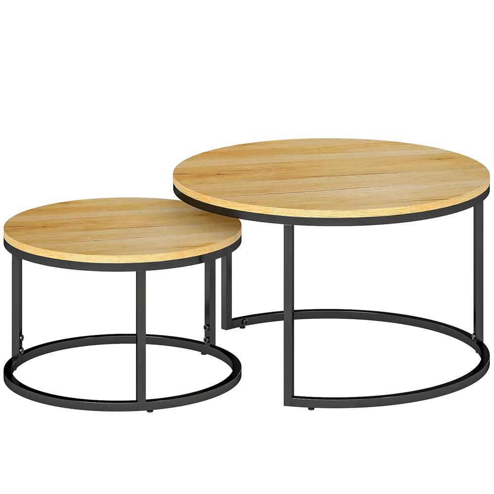 HOMCOM Set of Two Wood-Effect Stacking Tables Additional View 23
