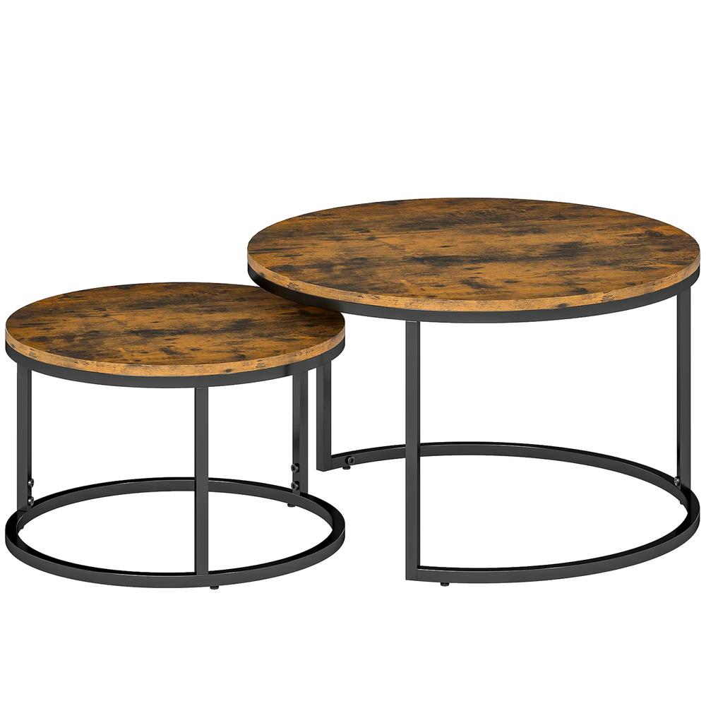 HOMCOM Set of Two Wood-Effect Stacking Tables Additional View 34