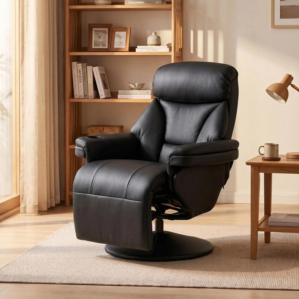 HOMCOM Upholstered Reclining Armchair, Manual Recliner Chair with Footrest and Adjustable Backrest Additional View 13