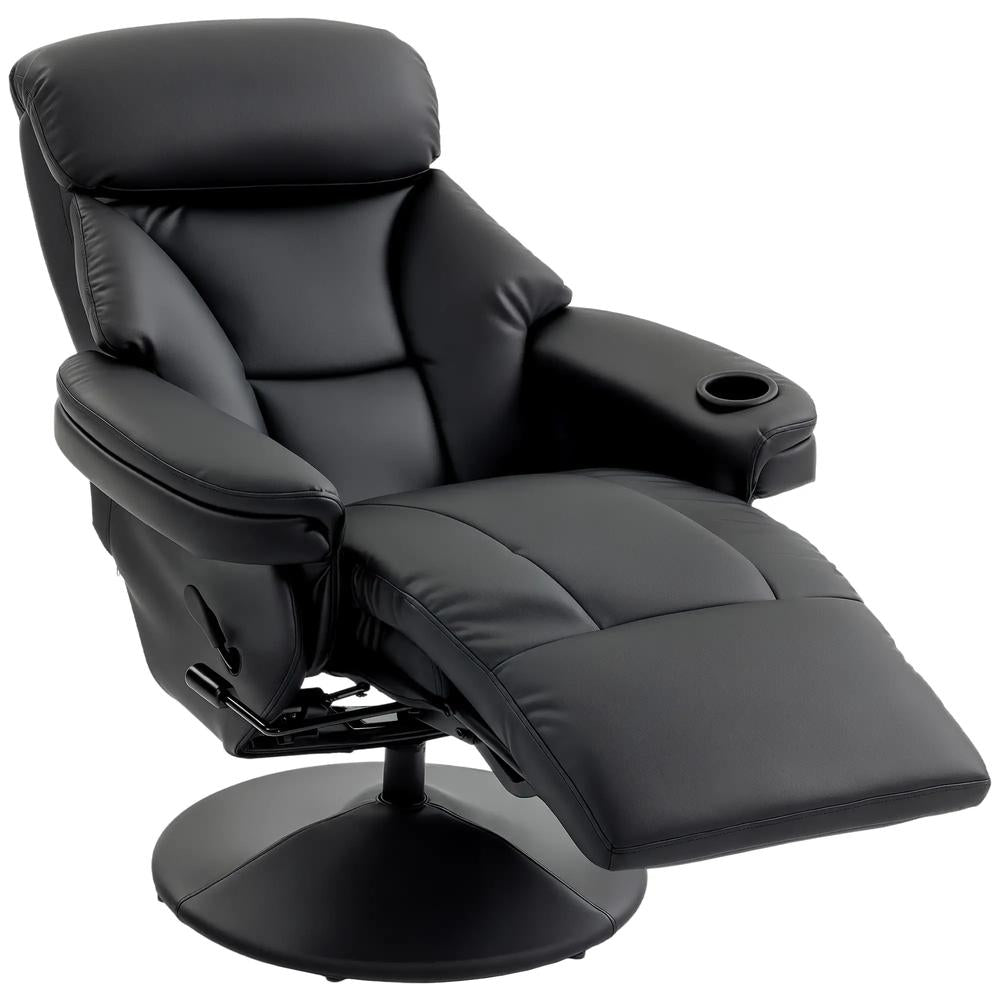 HOMCOM Upholstered Reclining Armchair, Manual Recliner Chair with Footrest and Adjustable Backrest Additional View 14