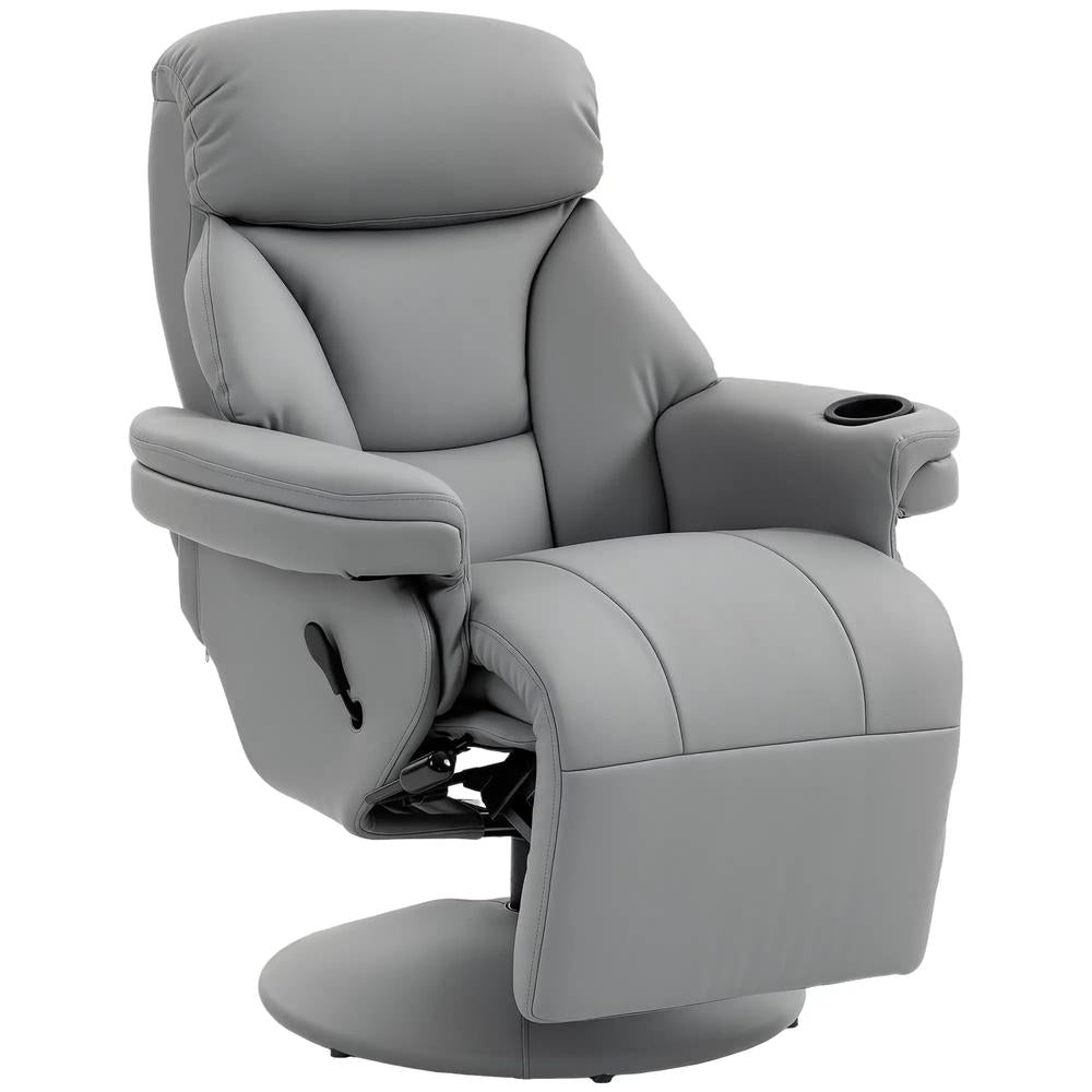 HOMCOM Upholstered Reclining Armchair, Manual Recliner Chair with Footrest and Adjustable Backrest Additional View 15