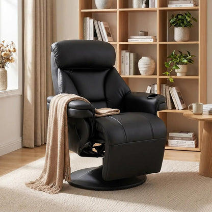 HOMCOM Upholstered Reclining Armchair, Manual Recliner Chair with Footrest and Adjustable Backrest Additional View 2