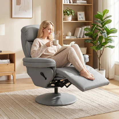 HOMCOM Upholstered Reclining Armchair, Manual Recliner Chair with Footrest and Adjustable Backrest Additional View 22