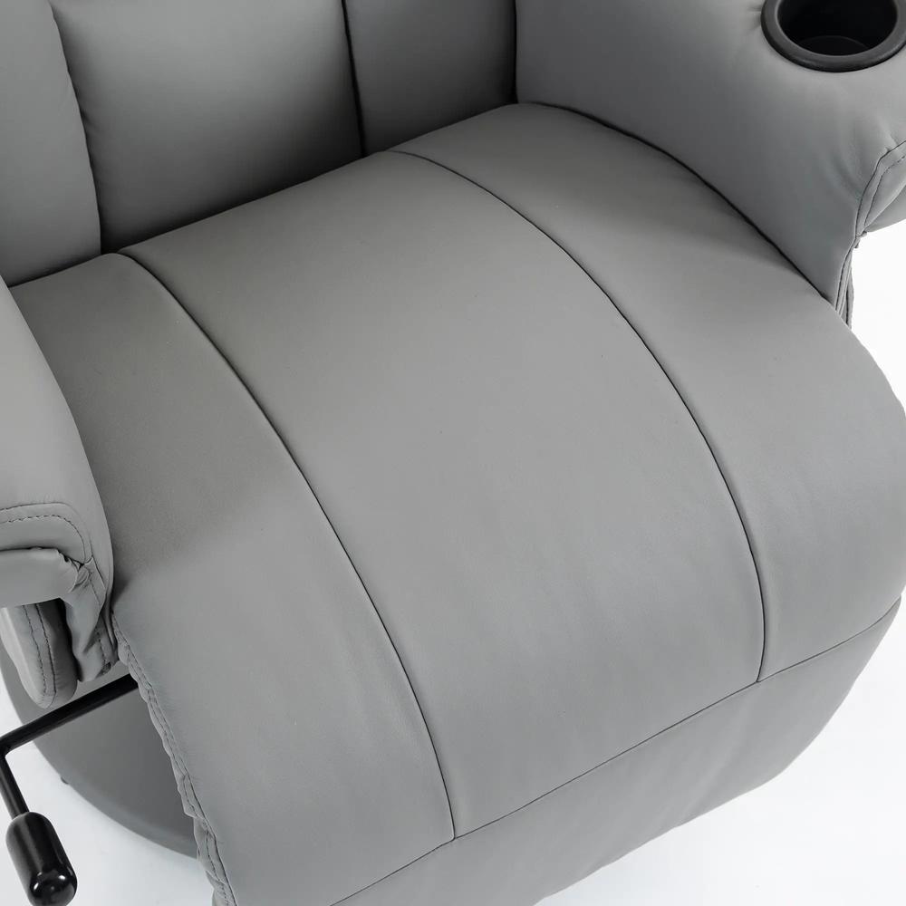 HOMCOM Upholstered Reclining Armchair, Manual Recliner Chair with Footrest and Adjustable Backrest Additional View 26