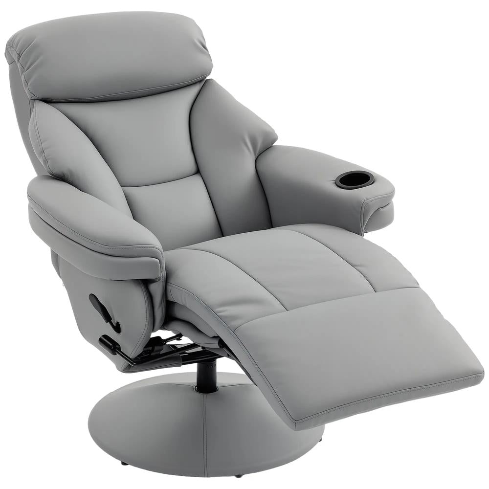 HOMCOM Upholstered Reclining Armchair, Manual Recliner Chair with Footrest and Adjustable Backrest Additional View 28