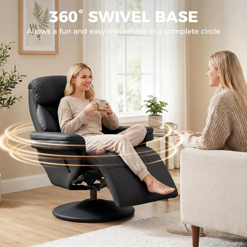 HOMCOM Upholstered Reclining Armchair, Manual Recliner Chair with Footrest and Adjustable Backrest Additional View 6