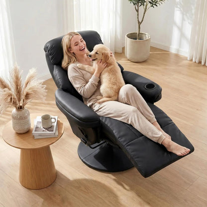 HOMCOM Upholstered Reclining Armchair, Manual Recliner Chair with Footrest and Adjustable Backrest Additional View 7