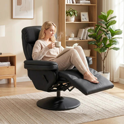 HOMCOM Upholstered Reclining Armchair, Manual Recliner Chair with Footrest and Adjustable Backrest Additional View 8