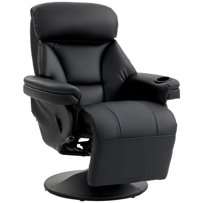 HOMCOM Upholstered Reclining Armchair, Manual Recliner Chair with Footrest and Adjustable Backrest