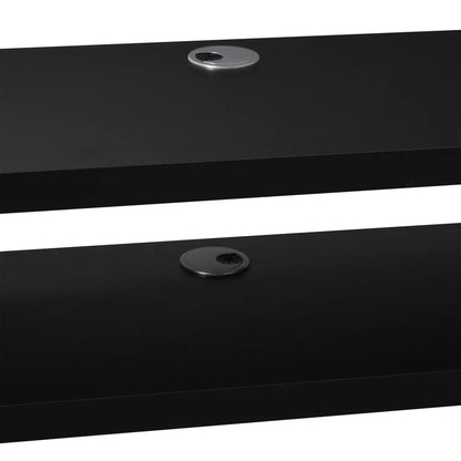 HOMCOM Floating TV Unit, Wall Mounted TV Stand with Open Shelf and 2 Cable Holes, Entertainment Unit for Living Room, Black Additional View 7