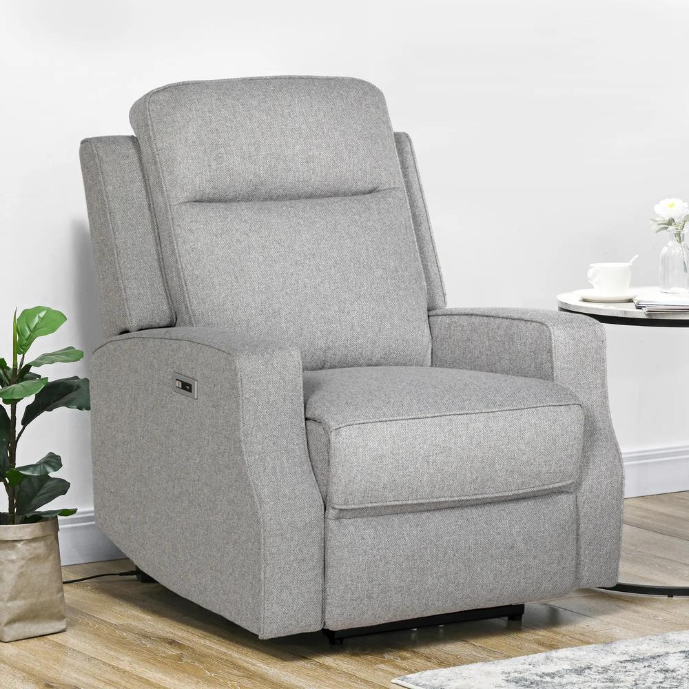 HOMCOM 150&deg; Electric Reclining Chair, with USB port and Footrest Additional View 14