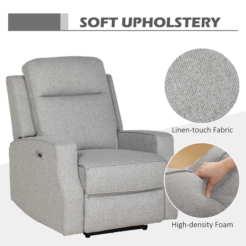 HOMCOM 150&deg; Electric Reclining Chair, with USB port and Footrest Additional View 18