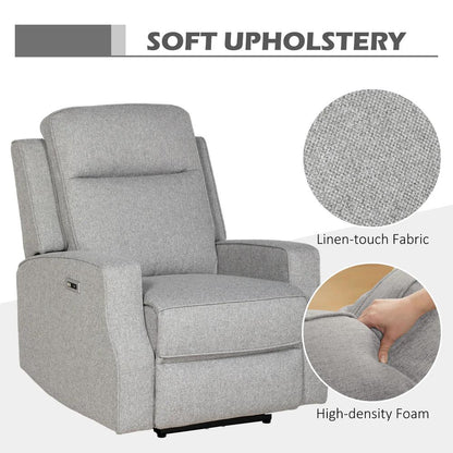 HOMCOM 150&deg; Electric Reclining Chair, with USB port and Footrest Additional View 18