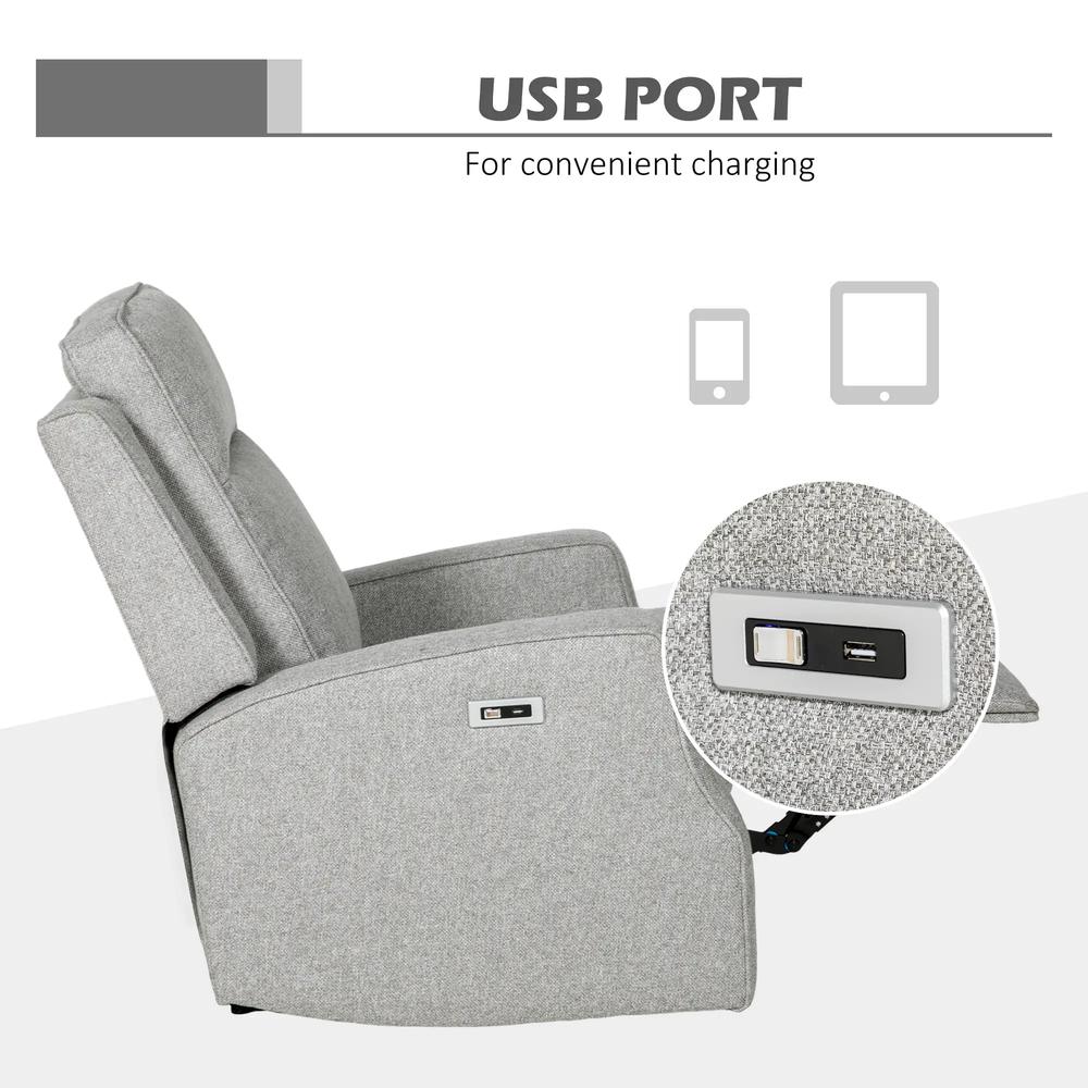 HOMCOM 150&deg; Electric Reclining Chair, with USB port and Footrest Additional View 19