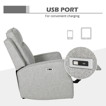 HOMCOM 150&deg; Electric Reclining Chair, with USB port and Footrest Additional View 19