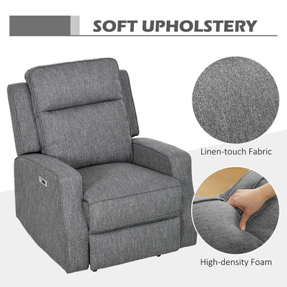 HOMCOM 150&deg; Electric Reclining Chair, with USB port and Footrest Additional View 6