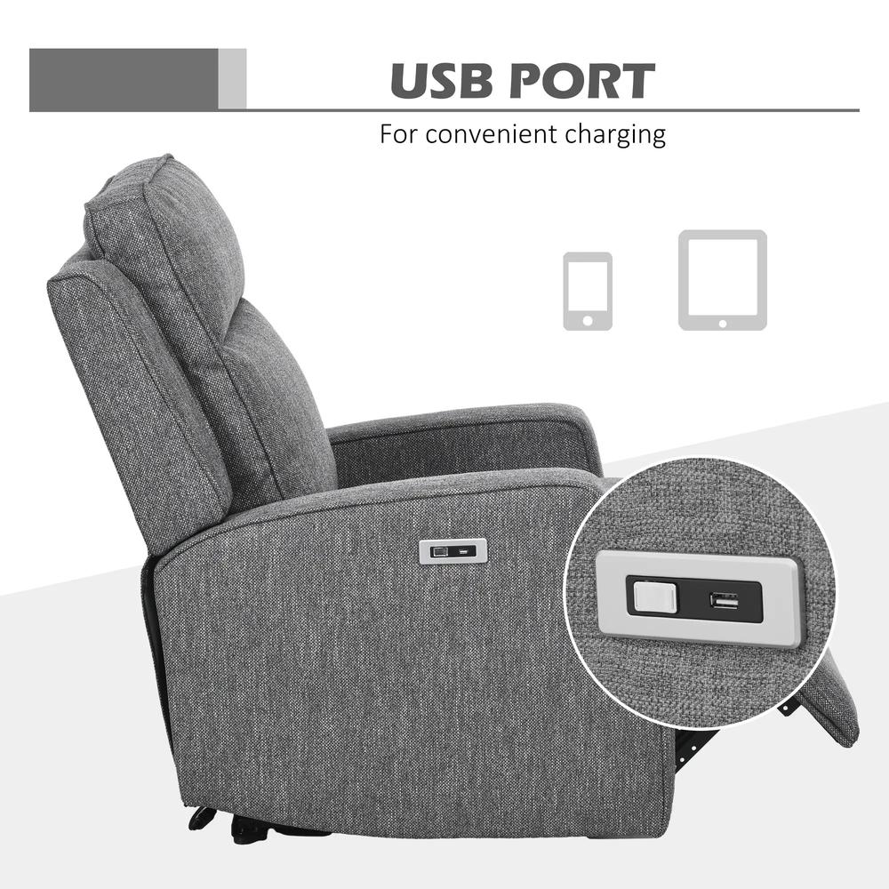 HOMCOM 150&deg; Electric Reclining Chair, with USB port and Footrest Additional View 8